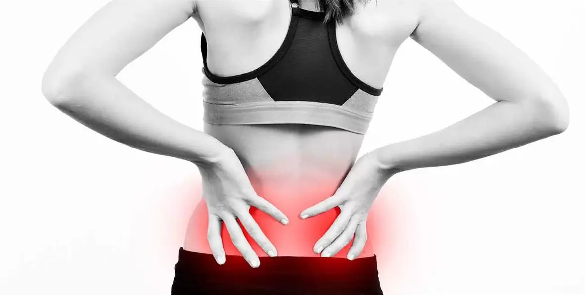 Pain in the lumbar region, which can be relieved with exercises and correct posture