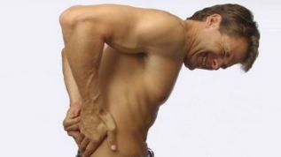 Remove pain in the lumbar area